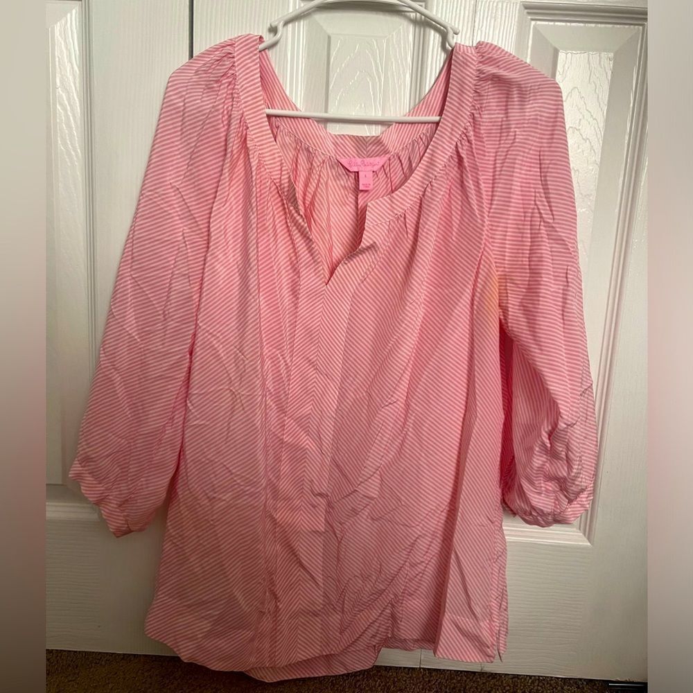 Stripped Lilly Pulitzer Blouse. Size Large.